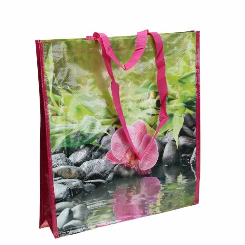 Floristik24 Shopping bag with handles Happiness plastic 38 × 10 × 40cm