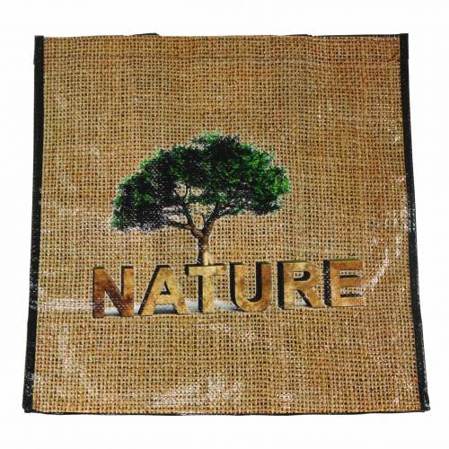 Floristik24 Shopping bag with handles Nature plastic 40 × 20 × 40cm