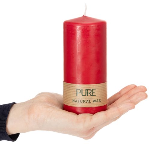 Product PURE pillar candle made of natural wax for a cozy atmosphere 13cm