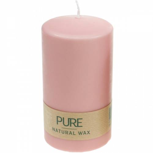 Product PURE pillar candle 130/70 pink decorative candle sustainable natural wax