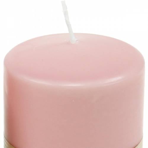 PURE pillar candle 90/70 pink natural wax candle sustainable candle decoration