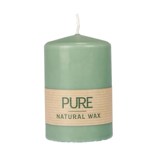 Product PURE pillar candle green emerald Wenzel candles 90/60mm