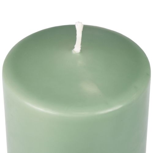 PURE pillar candle green emerald Wenzel candles 90/70mm