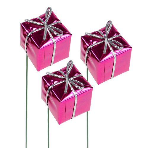 Floristik24 Package 2.5cm on the wire Pink 60pcs