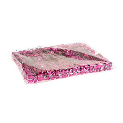 Floristik24 Package 2.5cm on the wire Pink 60pcs