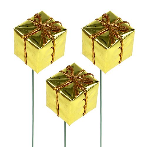 Floristik24 Parcel 2.5cm on wire gold 60pcs