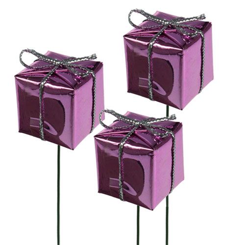 Floristik24 Package on the wire Pink 2,5cm 60pcs