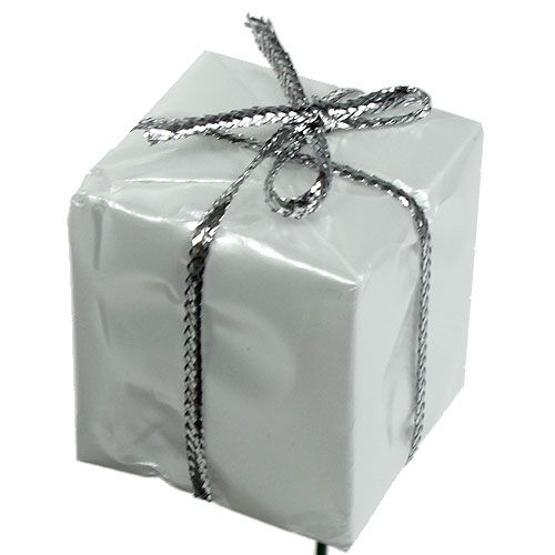 Floristik24 Decorative parcel plug white 2.5cm 60pcs