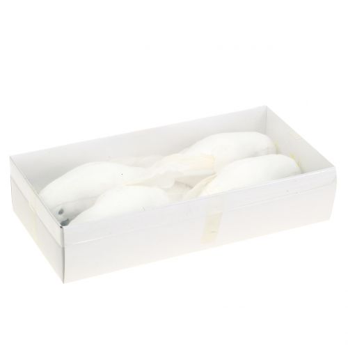 Floristik24 Parrots with feathers white Artificial cockatoo decorative bird 4pcs