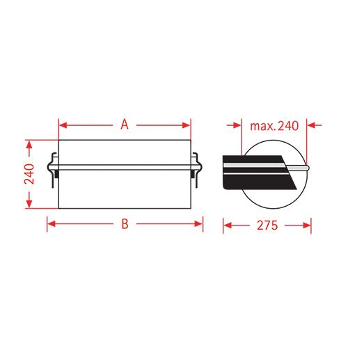 Product Paper foil wall dispenser ZAC 75 cm