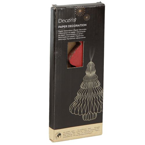 Product Paper Christmas tree Bordeaux Christmas decoration H20cm