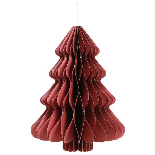 Product Paper Christmas Tree for Hanging Bordeaux H40cm 2pcs