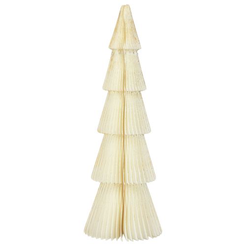 Product Paper Christmas Tree Small White Gold H30cm