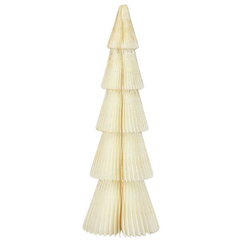 Floristik24 Paper Christmas Tree Small White Gold H30cm