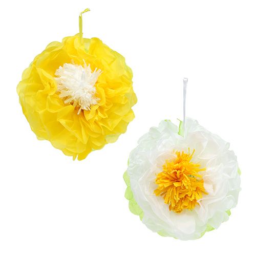 Floristik24 Paper flower 28cm for hanging sort. 2st