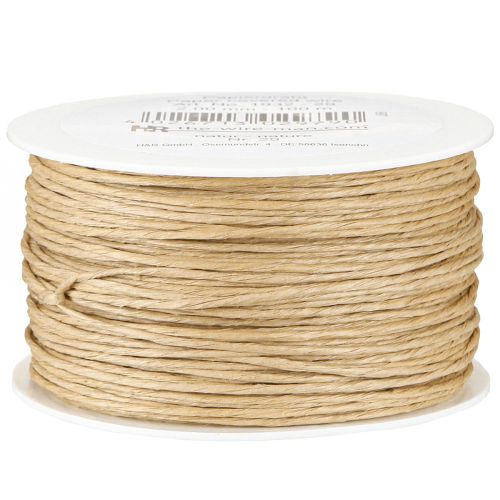 Floristik24 Paper wire wrapped in wire Ø2mm 100m natural