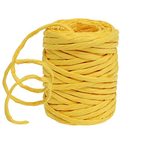 Floristik24 Paper cord 6mm 23m yellow