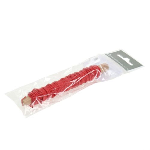 Product Paper cord wire wrapped Ø0.8mm 22m red