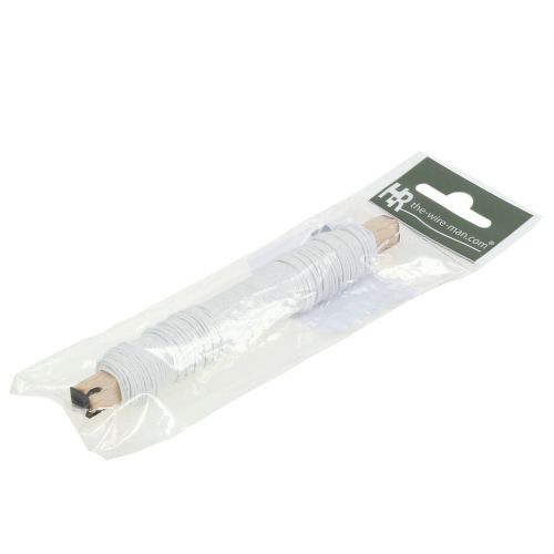 Product Paper cord wire wrapped Ø0.8mm 22m white