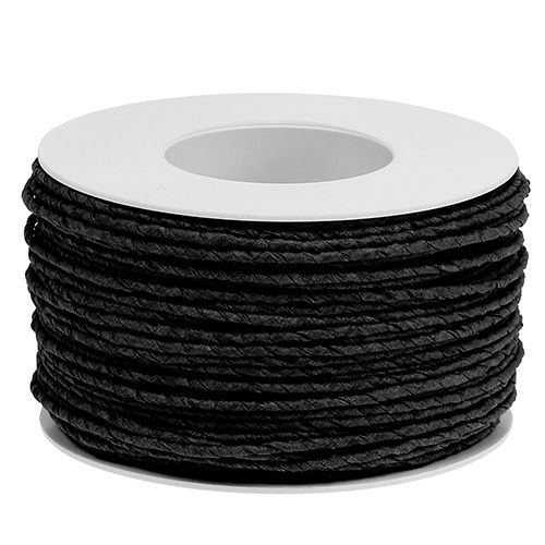 Product Paper cord wire wrapped Ø2mm 100m black