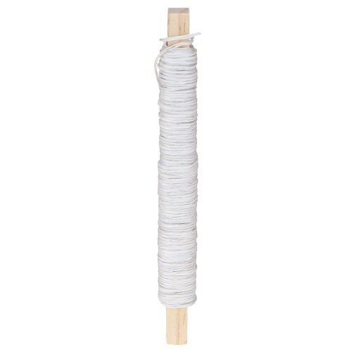 Product Paper cord wire wrapped Ø0.8mm 22m white