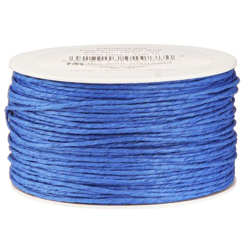 Floristik24 Paper cord wire wrapped Ø2mm 100m Blue