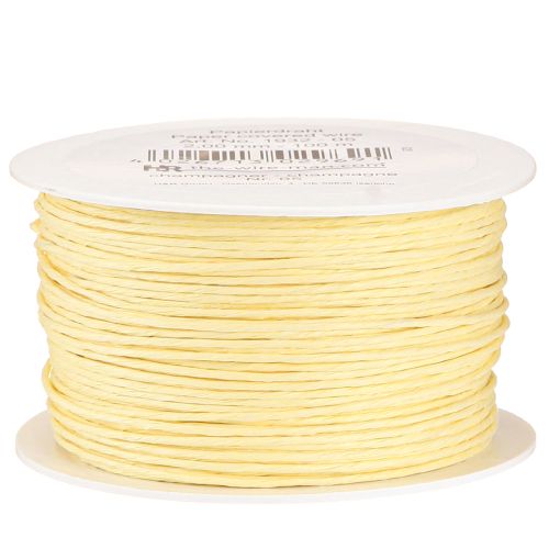 Floristik24 Paper cord wire wrapped Ø2mm 100m champagne