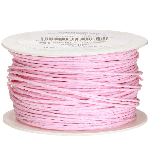 Floristik24 Paper cord wire wrapped Ø2mm 100m pink