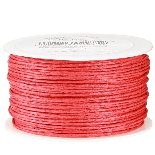 Floristik24 Paper cord wire wrapped Ø2mm 100m red