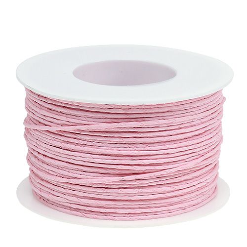 Floristik24 Paper cord wire wrapped Ø2mm 100m pink