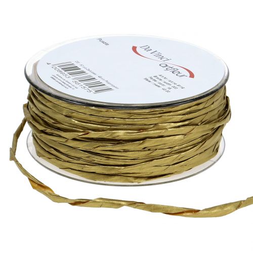 Floristik24 Paper cord gold without wire Ø3mm 40m