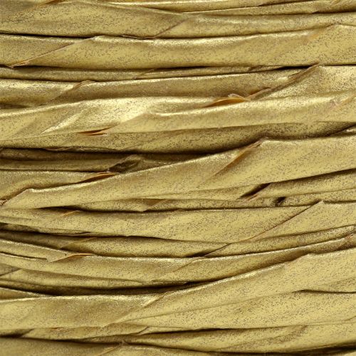 Floristik24 Paper cord gold without wire Ø3mm 40m