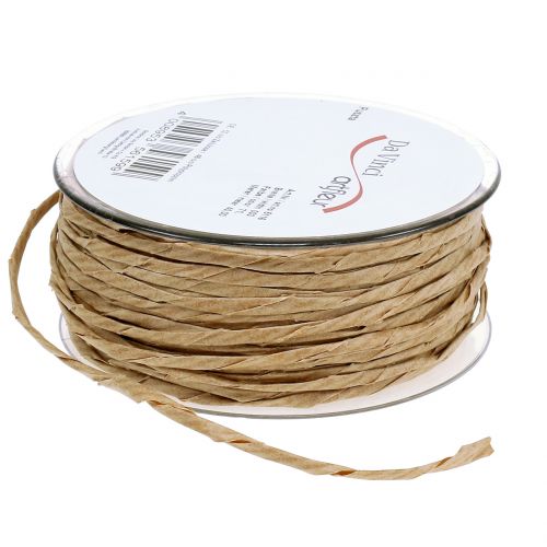 Floristik24 Paper cord natural without wire Ø3mm 40m