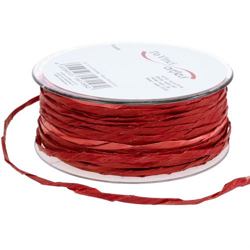 Floristik24 Paper cord red without wire Ø3mm 40m