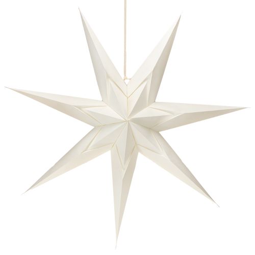 Floristik24 Paper star, cream white, large hanging star, 60cm