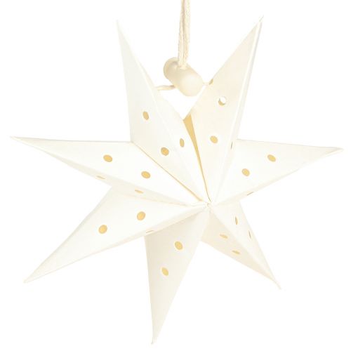 Product Paper Star Decoration Christmas Pendant White Ø10cm 8 pcs