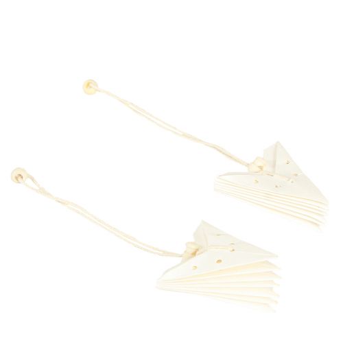 Product Paper Star Decoration Christmas Pendant White Ø10cm 8 pcs