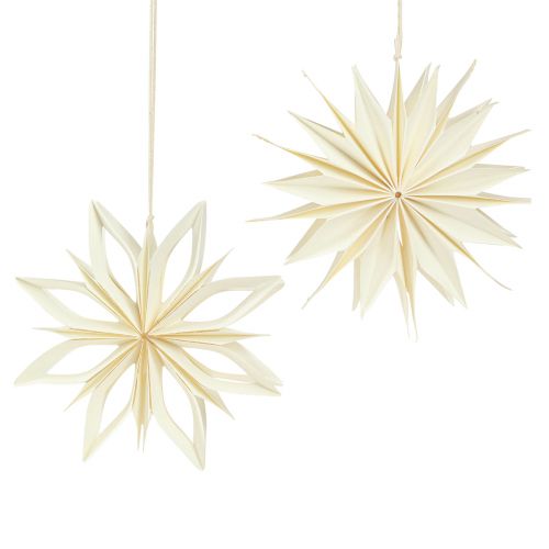 Product Paper Stars Tree Decoration Stars White Gold Ø15cm 6 Pcs
