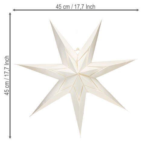 Product Paper Stars Scandinavian Style Christmas Star Cream White 45cm 3 pcs