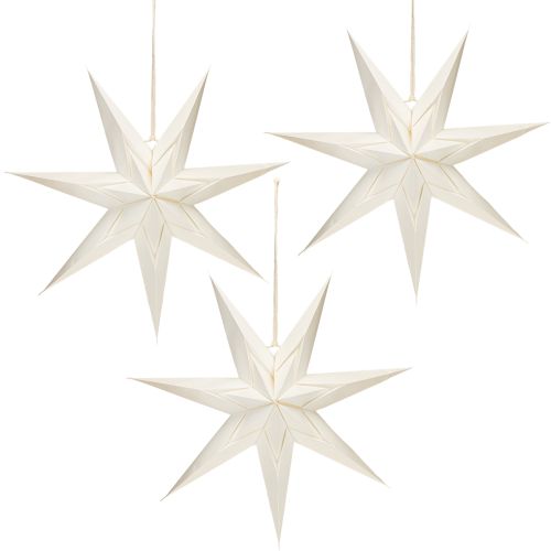 Product Paper Stars Scandinavian Style Christmas Star Cream White 45cm 3 pcs