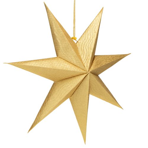 Product Paper Christmas Stars, Gold, 45cm, 3 Pieces
