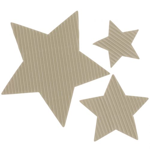 Floristik24 Paper stars mix light brown 3.5cm-9cm 120 pcs