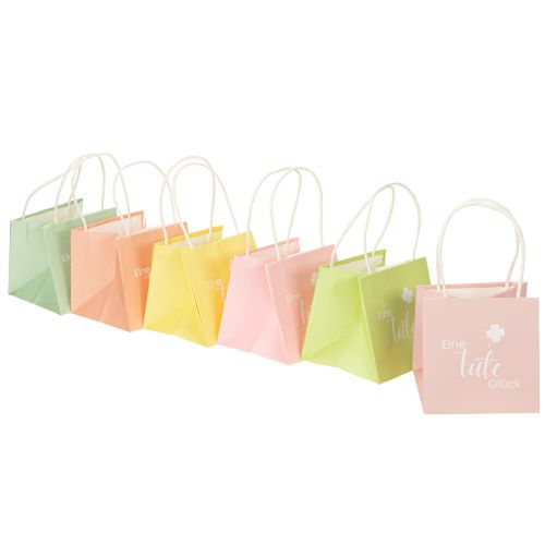 Gift bag with print "A bag of happiness" for lovely gift ideas, 12cm, 12 pieces