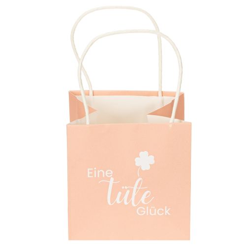 Product Gift bag with print "A bag of happiness" for lovely gift ideas, 12cm, 12 pieces