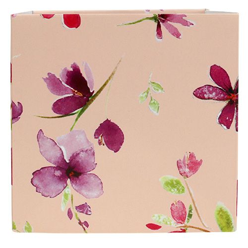 Floristik24 Paper bag 10,5cm x 10,5cm pink with pattern 8pcs