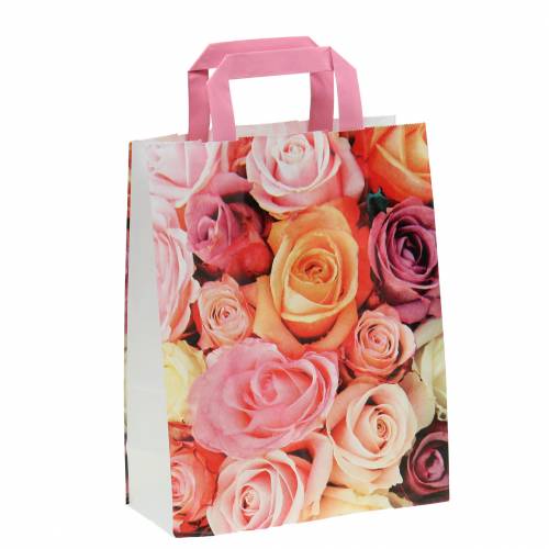 Floristik24 Paper bag rose 22cm x 10cm x 28cm 25pcs