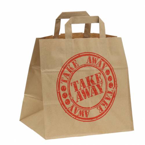Floristik24 Paper bag take away 26cm x 17cm x 25cm 25 pcs