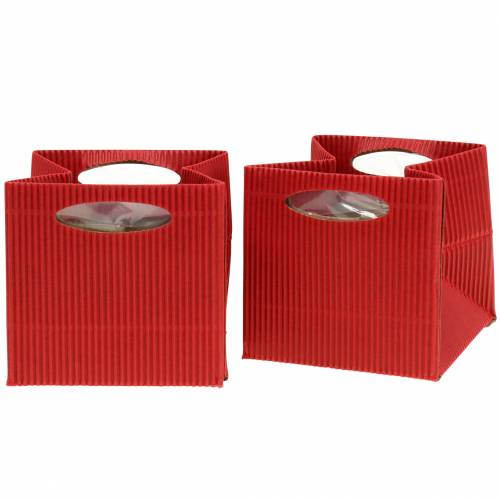 Floristik24 Paper bag flower pot planter red 14cm 9pcs