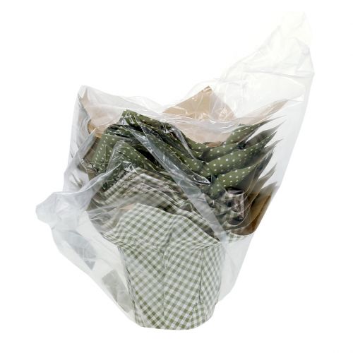 Product Paper Planter Patterned Green-White Ø11.5cm 8 pcs