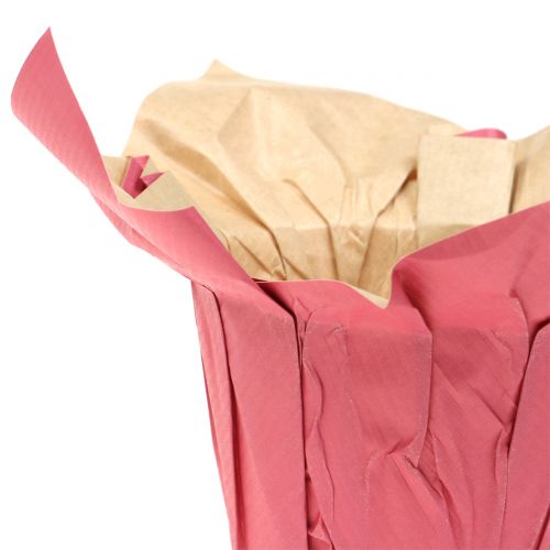 Floristik24 Paper pot planter Pink Ø12cm 12pcs